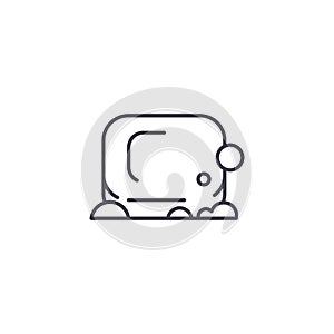 Soap linear icon concept. Soap line vector sign, symbol, illustration.