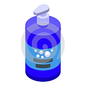 Soap liquid dispenser icon isometric vector. Natural ingredients formulation