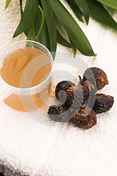 Soap nuts. Pile, cleanser.