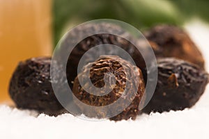 Soap nuts. Pile, cleanser.