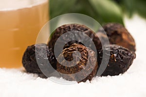 Soap nuts. Pile, cleanser.