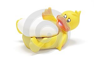 Soap on Rubber Ducky Soap Dish