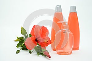 Soap and Shampoo with Flower