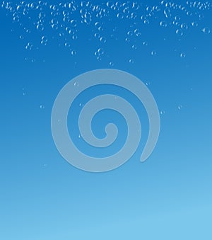 Soap or Water bubbles Drop Underwater on Light Blue background .vector design element EPS10 illustration