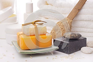 Soaps with accessory