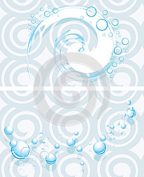 Soapy bubbles on the abstract seamless background