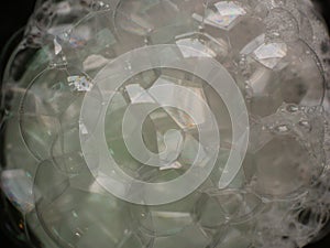 Soapy bubbles foam.
