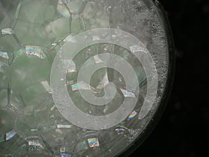 Soapy bubbles foam.