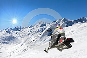 Soaring in the snowmobile