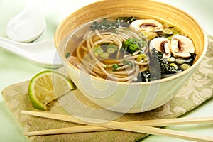 Soba Noodle and Kale Soup