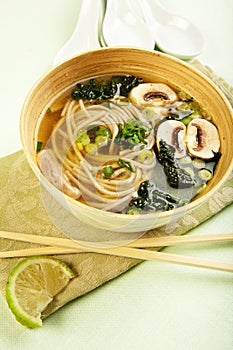 Soba Noodle and Kale Soup