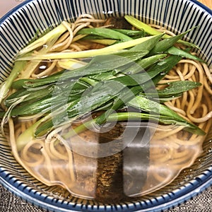 Soba noodle with Mackerel