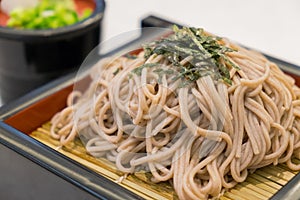 Soba ramen is buckwheat noodles, japanese style food.