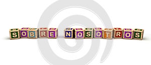 Sobre Nosotros Text Cube