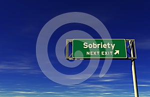 Sobriety - Freeway Exit Sign