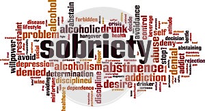 Sobriety word cloud photo