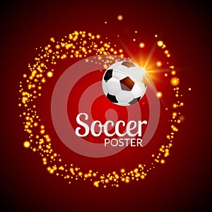 Soccer abstract background poster. Vector football illustration design.