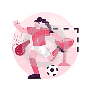 Soccer abstract concept vector illustration.