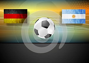 Soccer background. Germany and Argentina football