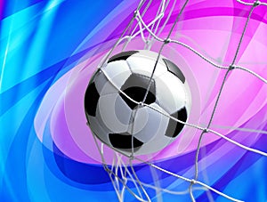 Soccer ball on abstract background