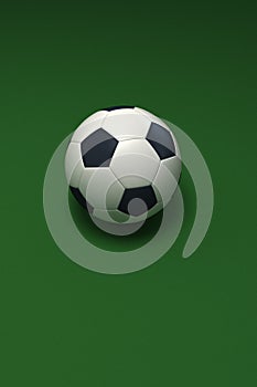 Soccer ball against green