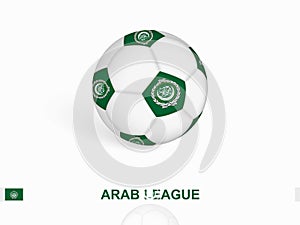 Soccer ball with the Arab League flag, football sport equipment