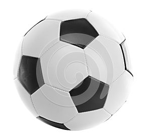 Soccer ball backlit and isolated on white