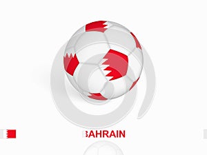 Soccer ball with the Bahrain flag, football sport equipment