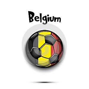 Soccer ball with Belgium national flag colors