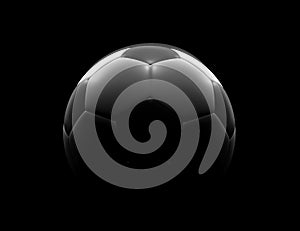 Palla da calcio su uno sfondo nero 