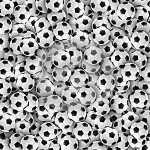 Soccer ball black and white vector background. Traditional sport team game. Championship, competition, playoff match