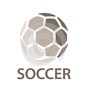 Soccer ball brown icon symbol