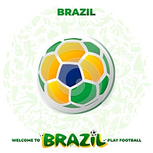 Soccer ball in the colors of the national flag