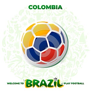 Soccer ball in the colors of the national flag