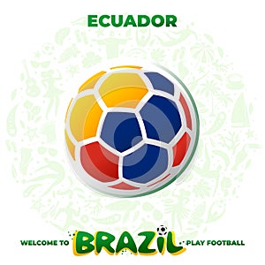 Soccer ball in the colors of the national flag