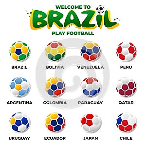 Soccer ball in the colors of the national flag