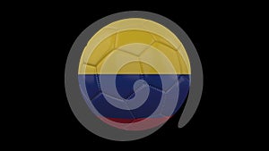 Soccer Ball with Copa America Cup in Brazil 2019 flags, alpha loop