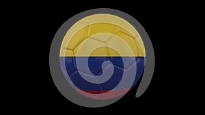 Soccer Ball with Copa America Cup in Brazil 2019 flags, loop