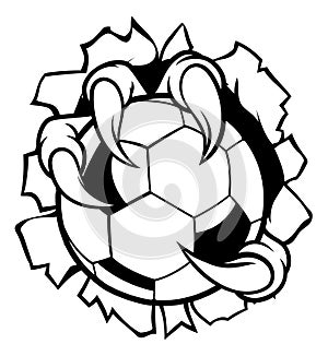 Soccer Ball Eagle Claw Talons Ripping Background