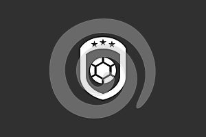 Soccer ball emblem logo