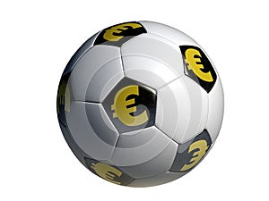 Soccer ball eur symbol photo