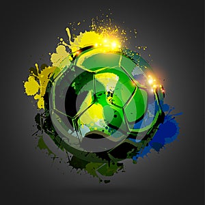 Soccer ball explosion black