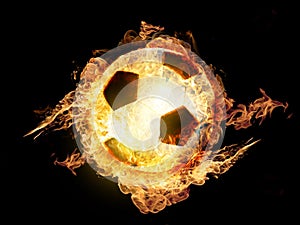 Soccer Ball on Fire photo