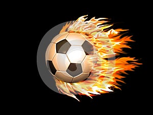 Soccer ball on fire