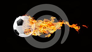 soccer ball on fire