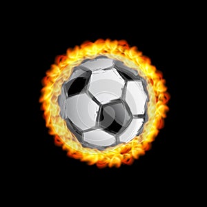 Soccer Ball Fire Illustration background