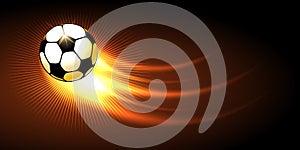 Soccer Ball with Fire Trail