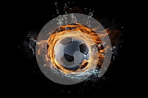 soccer ball fire and water