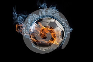 soccer ball fire and water