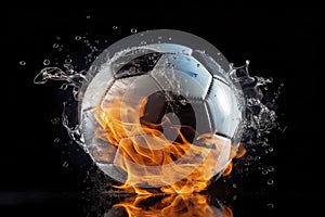 soccer ball fire and water